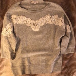 Loft sweater with crochet detail